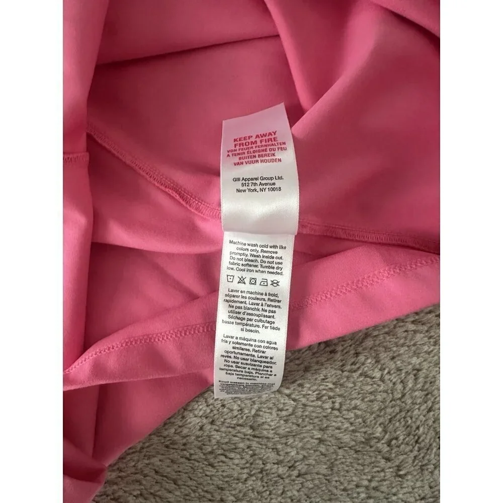 Dkny Sport Women's Regular Fit Racerback Sleeveless Tennis Dress Pink New